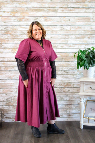 Everyday Charm Midi Dress/Curvy - Trudy's Trendy Boutique