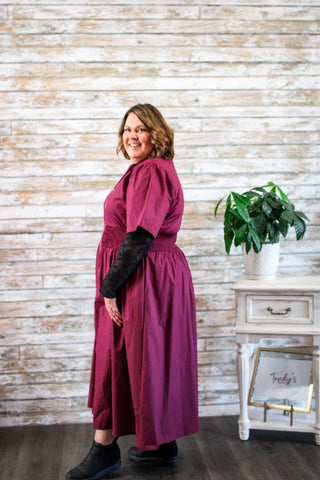 Everyday Charm Midi Dress/Curvy - Trudy's Trendy Boutique