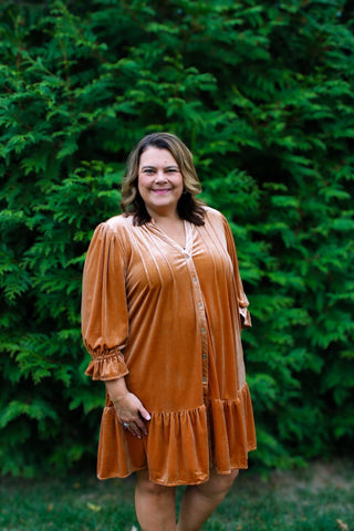 Velvet Enchantment Dress/Curvy - Trudy's Trendy Boutique