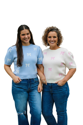 Hello Darling Bow Sweater - Trudy's Trendy Boutique