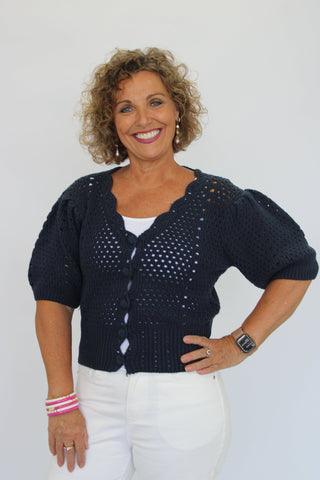 Plot Twist Scallop Cardigan - Trudy's Trendy Boutique