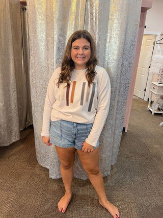 Block Pattern Sweatshirt - Trudy's Trendy Boutique