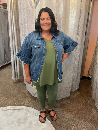 Fabulous Lightweight Denim Jacket/Curvy - Trudy's Trendy Boutique