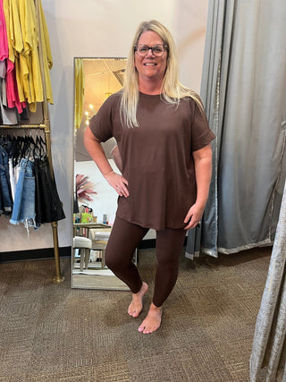 Lounge Around Set/Mahogany - Trudy's Trendy Boutique