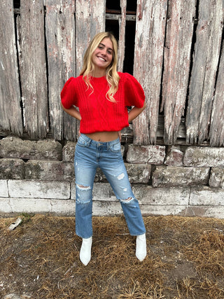 Fall For Me Cable Sweater - Trudy's Trendy Boutique