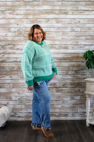 Pattern Play Sweater - Trudy's Trendy Boutique