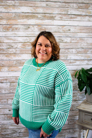 Pattern Play Sweater - Trudy's Trendy Boutique