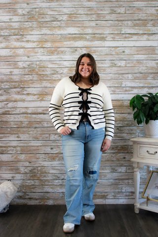 Double Delight Striped Cardigan - Trudy's Trendy Boutique