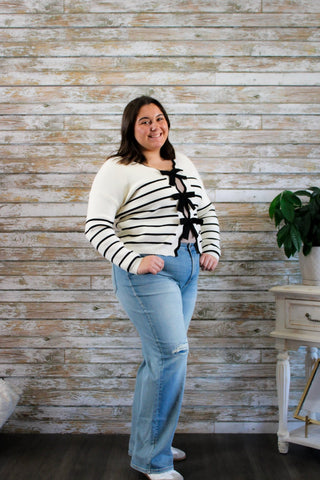 Double Delight Striped Cardigan - Trudy's Trendy Boutique