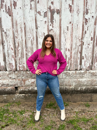 Taking My Chance Crossover Sweater - Trudy's Trendy Boutique