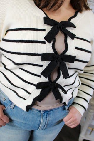 Double Delight Striped Cardigan - Trudy's Trendy Boutique