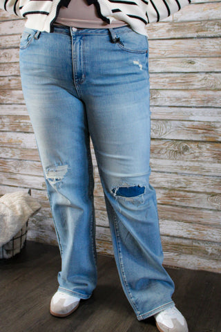 Judy Blue HW Knee Patch Jeans - Trudy's Trendy Boutique