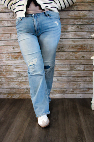 Judy Blue HW Knee Patch Jeans - Trudy's Trendy Boutique