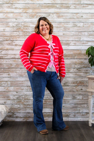 Double Delight Striped Cardigan - Trudy's Trendy Boutique