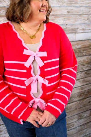 Double Delight Striped Cardigan - Trudy's Trendy Boutique