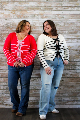 Double Delight Striped Cardigan - Trudy's Trendy Boutique