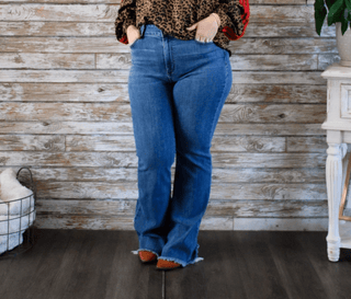 Judy Blue Double Button Fray Bootcut - Trudy's Trendy Boutique