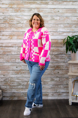 Check & Charm Cardigan - Trudy's Trendy Boutique