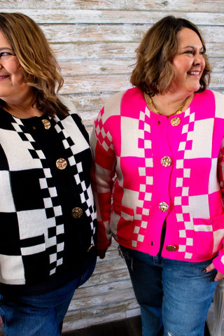Check & Charm Cardigan - Trudy's Trendy Boutique