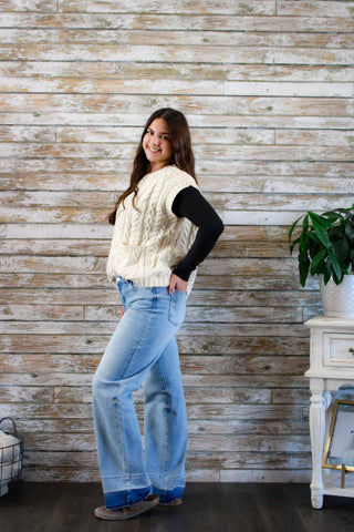Cozy Haven Cable Knit Vest