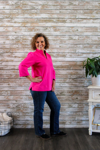 Graceful Edge Top - Trudy's Trendy Boutique