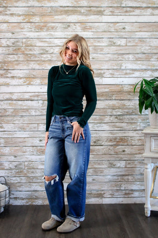 Luxe Touch Velvet Top - Trudy's Trendy Boutique