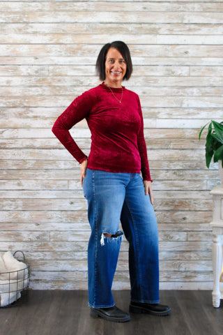 Midnight Bloom Mesh Top - Trudy's Trendy Boutique