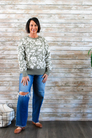 Garden Muse Sweater - Trudy's Trendy Boutique