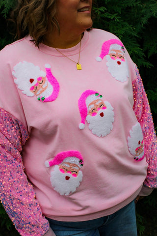 Festive Glow Santa Pullover - Trudy's Trendy Boutique