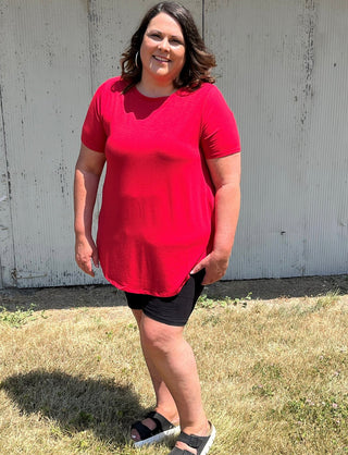 Adventure Awaits Biker Shorts with Side Pocket/Curvy - Trudy's Trendy Boutique