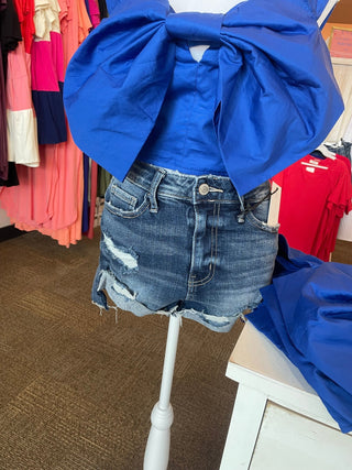 Cutoff Denim Shorts - Trudy's Trendy Boutique