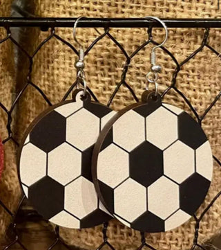 Soccer Earrings - Trudy's Trendy Boutique