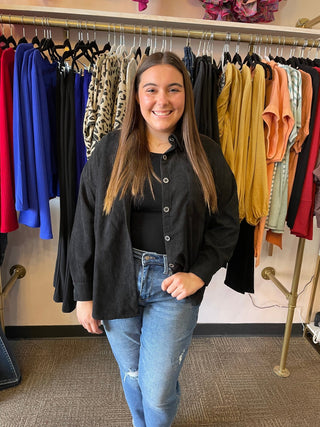 Delightful Charm Corduroy Shacket - Trudy's Trendy Boutique