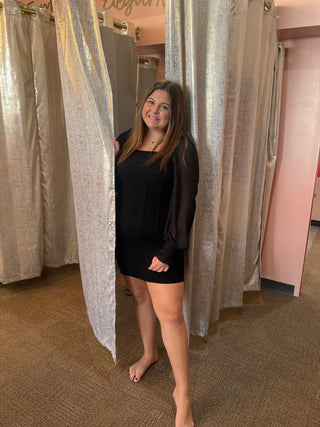 She's A Bold Soul Black Dress - Trudy's Trendy Boutique