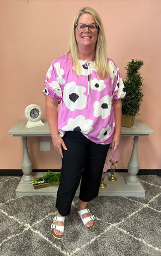 Magical Bouquet Pink Top - Trudy's Trendy Boutique