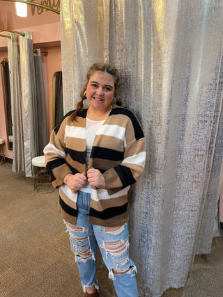 All Warm and Fuzzy Cardigan/Mocha - Trudy's Trendy Boutique