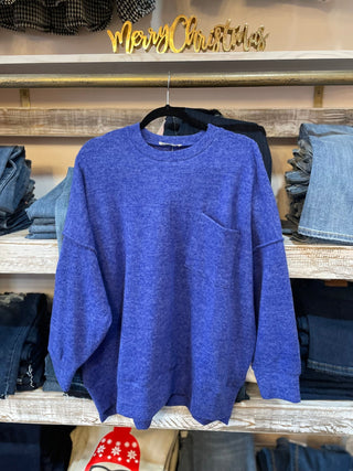 Cuddle Me Tight/Lt Navy - Trudy's Trendy Boutique