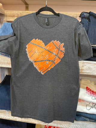 Basketball Heart Tee - Trudy's Trendy Boutique