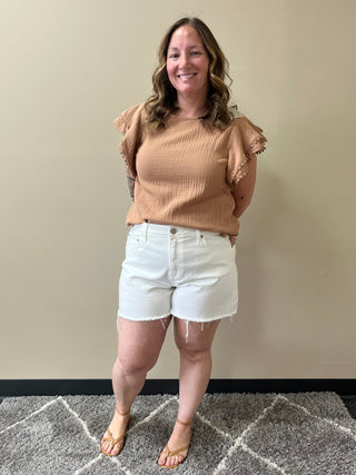 Z White Denim Shorts - Trudy's Trendy Boutique