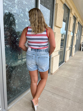 KanCan Paper Bag Jean Shorts - Trudy's Trendy Boutique