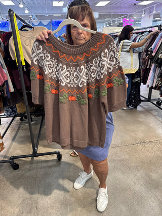 Harvest Embroidery Sweater Reg/Curvy