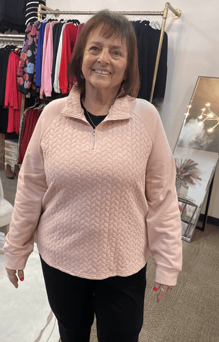 Jocelyn Textured Sweatshirt - Trudy's Trendy Boutique