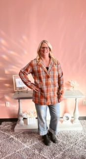 Pull it Together Plaid Blazer - Trudy's Trendy Boutique