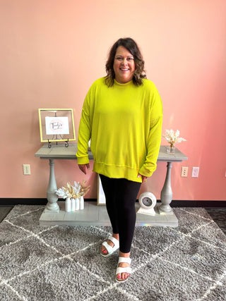 Modern Classic Ribbed Lime Top