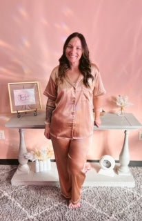 Satin Pajama Set/Brush