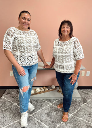Seaside Breeze Crochet Top/Curvy - Trudy's Trendy Boutique