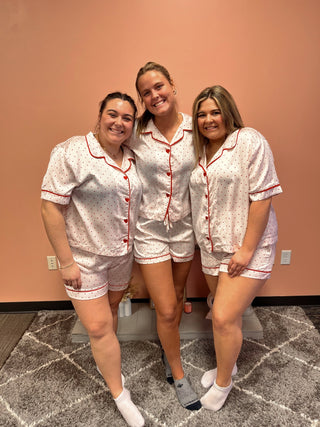 Valentine Satin PJ Set - Trudy's Trendy Boutique