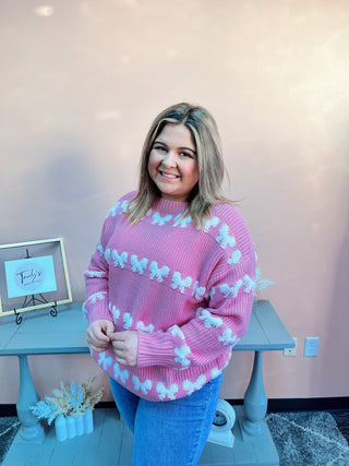 Bows On Trend Sweater - Trudy's Trendy Boutique