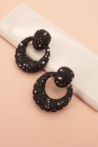 Black Spray Earrings