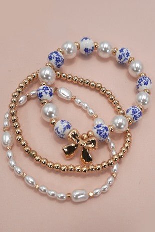 Blue Ceramic Porcelain Bracelet - Trudy's Trendy Boutique